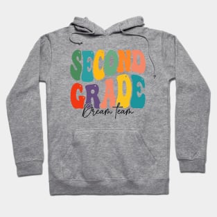 Second Grade dream team - 2nd Grade Teachers And Kids, Groovy Design Hoodie